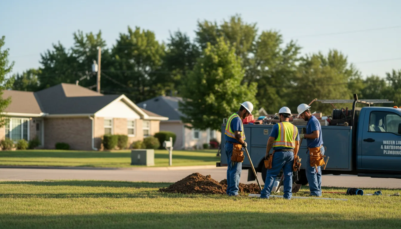 Residential water line and bathroom plumbing service in Valhermoso Springs, AL